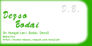 dezso bodai business card